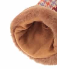 GGTAD30090 Jocomomola(ホコモモラ) フラワーエンブロイダリーグローブ ベージュ