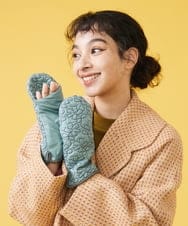 GGTAS32080 Jocomomola(ホコモモラ) フラワーキルティングデザイングローブ ライトブルー