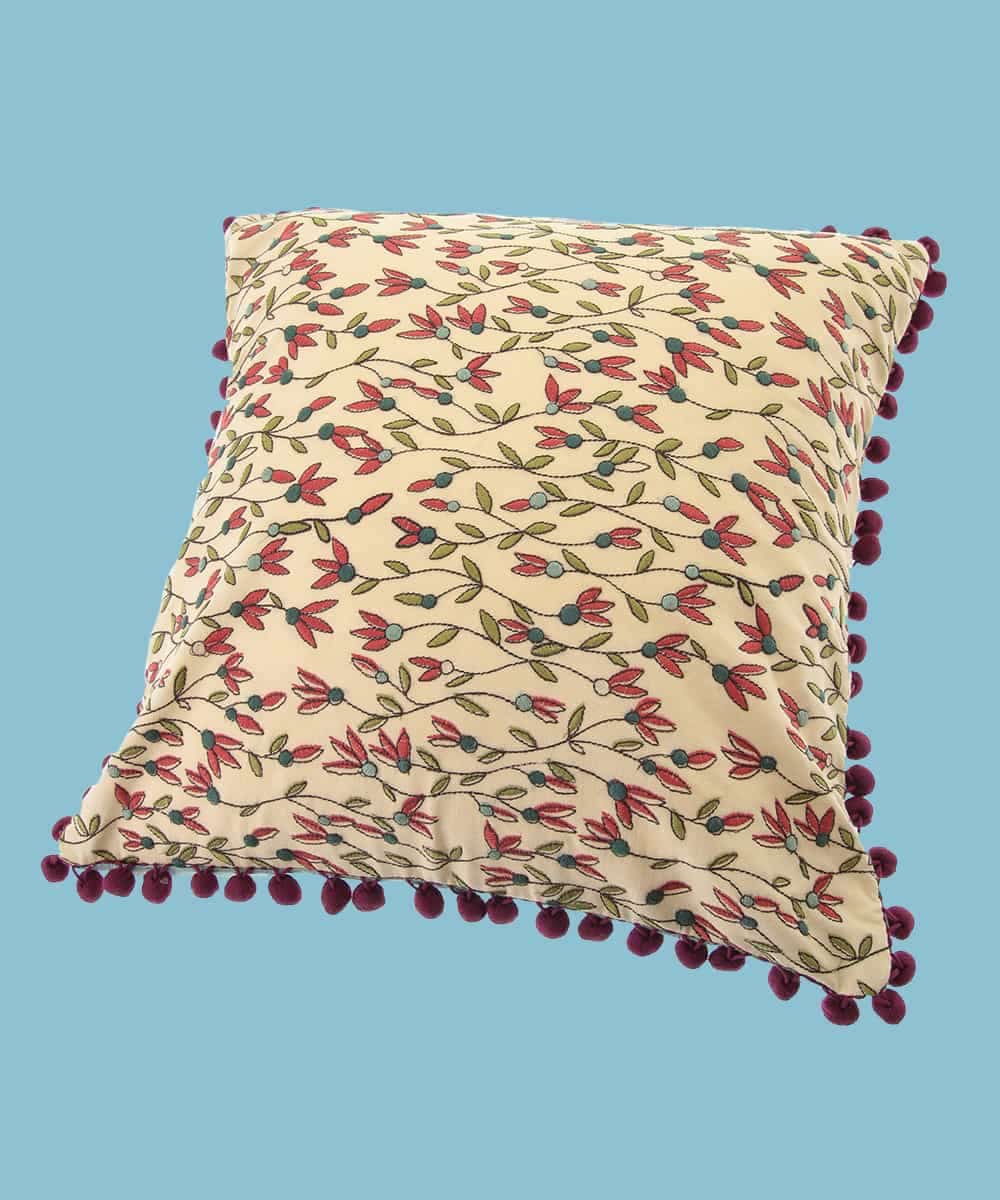 Jocomomola ホコモモラ Arena フラワー刺繍 クッションカバー イトキンオンラインストア