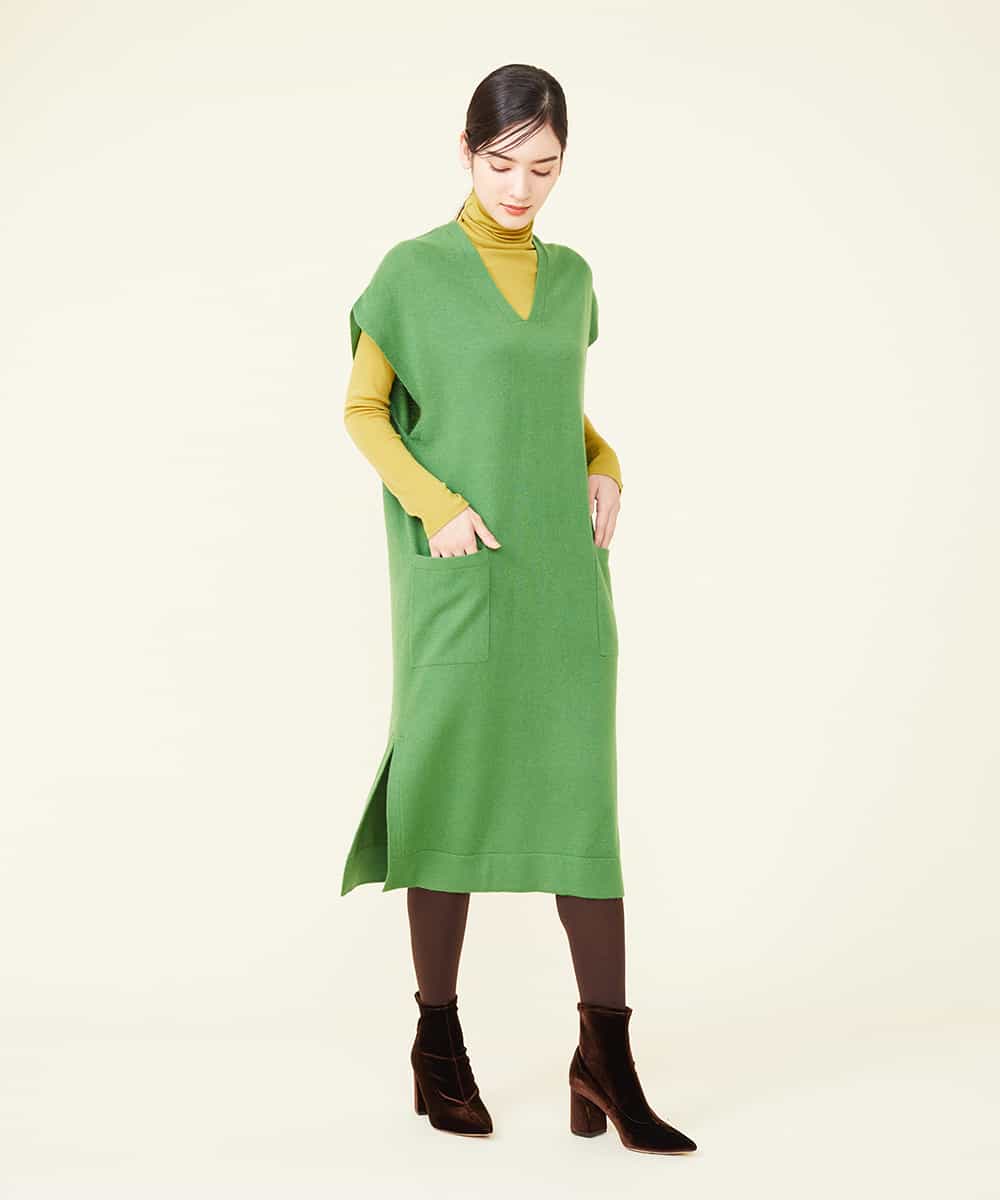 Sybilla シビラ Vネックニットワンピース イトキンオンラインストア