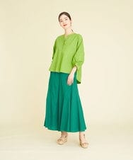 GHBGQ04270 Sybilla(シビラ) 【PLAYA】カディコットンキーネックボリュームブラウス グリーン