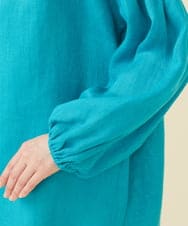 GHBGX03430 Sybilla(シビラ) 【PLAYA】リネンカラミフロントスリットブラウス ターコイズブルー