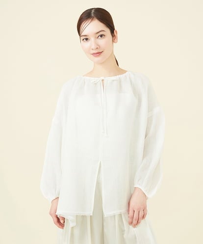 GHBGX03430 Sybilla 【PLAYA】リネンカラミフロントスリットブラウス