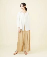 GHBGX03430 Sybilla(シビラ) 【PLAYA】リネンカラミフロントスリットブラウス ホワイト