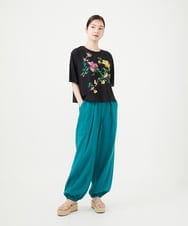 GHBHF40300 Sybilla(シビラ) 【PLAYA】フラワークロスステッチブラウス ブラック