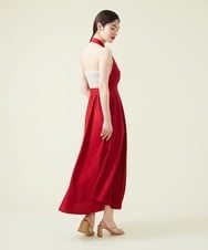 GHEGT23540 Sybilla(シビラ) 【SYBILLA DRESS】リネンホルターネック ベア付きドレス レッド