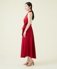 GHEGT23540 Sybilla(シビラ) 【SYBILLA DRESS】リネンホルターネック ベア付きドレス レッド