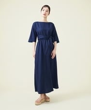 GHEGU01530 Sybilla(シビラ) 【PLAYA】リネンレーヨン2WAYドレス ネイビー
