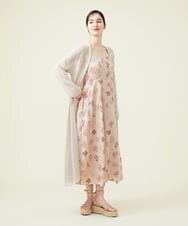 GHEGU02690 Sybilla(シビラ) サンゴモチーフ刺繍キャミソールドレス ベージュ