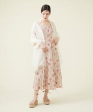 GHEGU02690 Sybilla(シビラ) サンゴモチーフ刺繍キャミソールドレス ベージュ