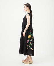 GHEHF41600 Sybilla(シビラ) 【PLAYA】フラワークロスステッチドレス ブラック