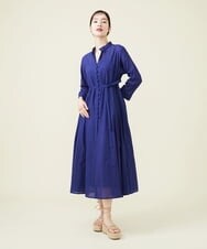 ドラマ着用】カディコットンラダーステッチドレス(ワンピース 