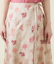 GHHGU01490 Sybilla(シビラ) サンゴモチーフ刺繍スカート ベージュ