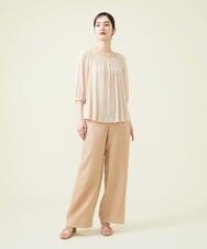 GHKGU12270 Sybilla(シビラ) 水撚りフライスギャザーカットソー ベージュ
