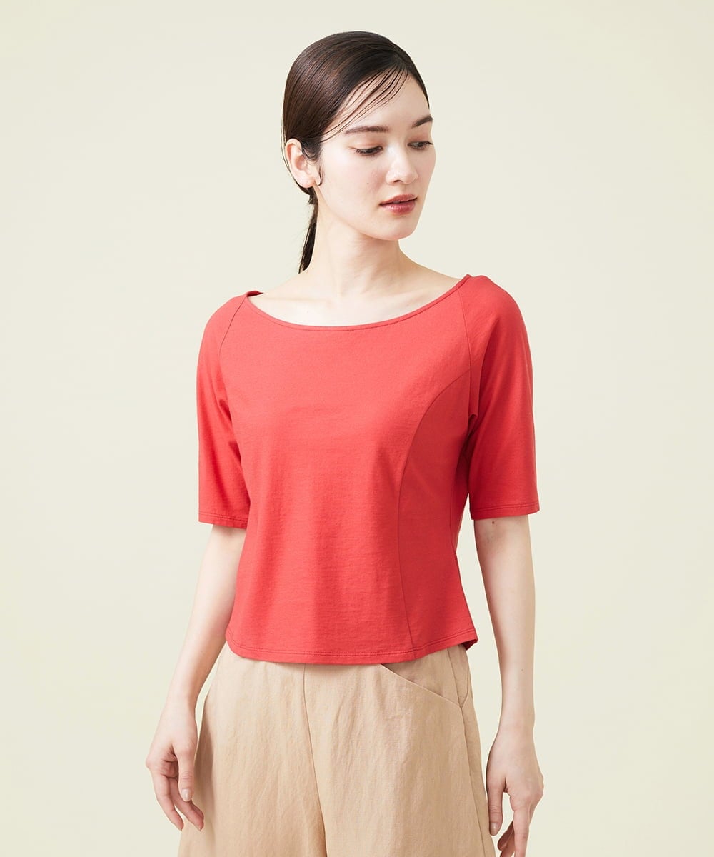 GHKGU13150 Sybilla(シビラ) ラウンドネックカットソー レッド