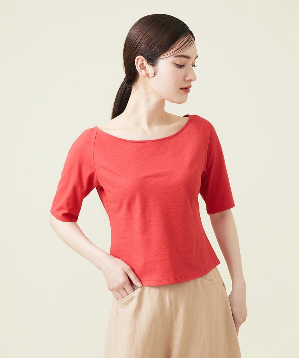 GHKGU13150 Sybilla(シビラ) ラウンドネックカットソー レッド