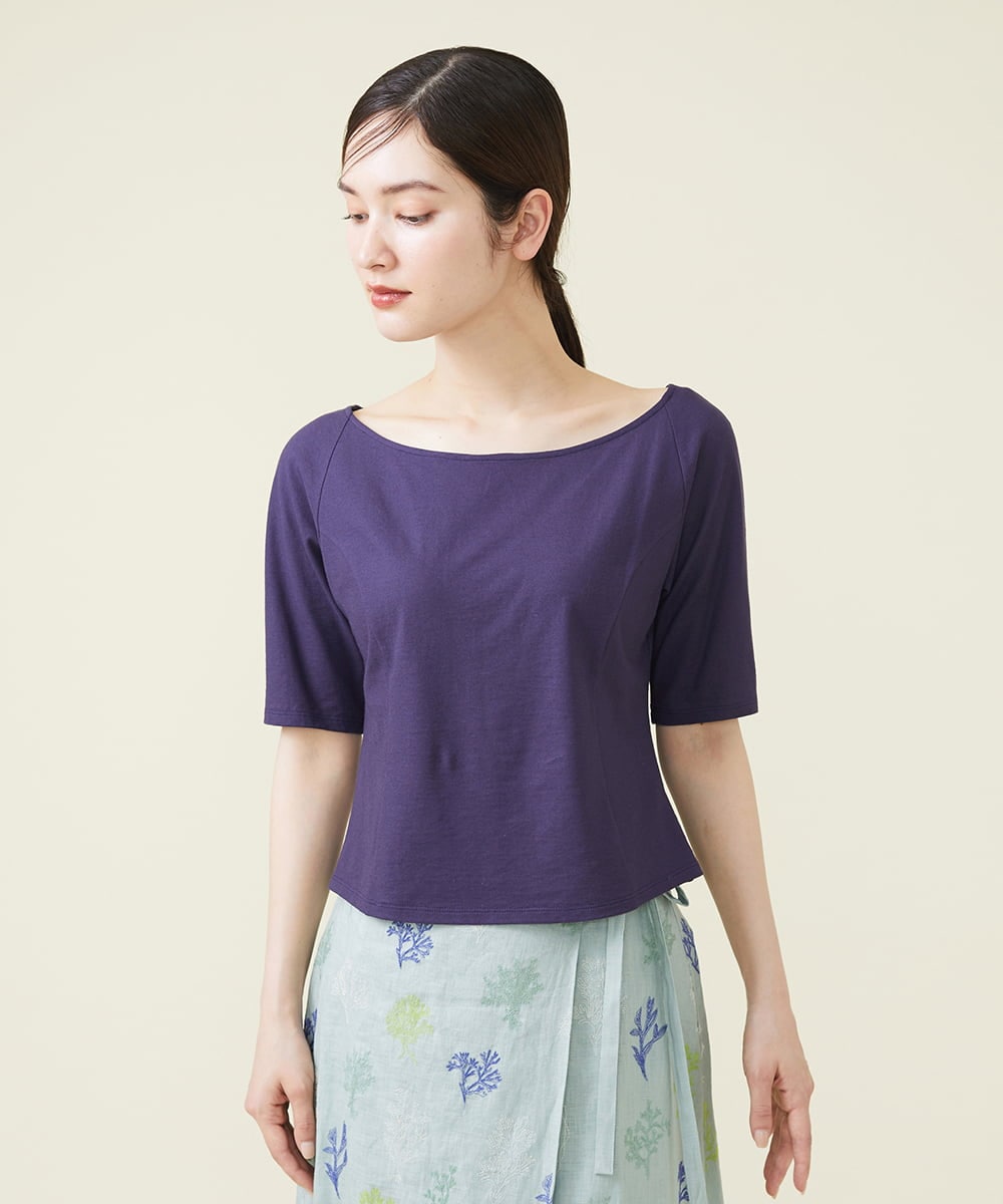 GHKGU13150 Sybilla(シビラ) ラウンドネックカットソー ネイビー