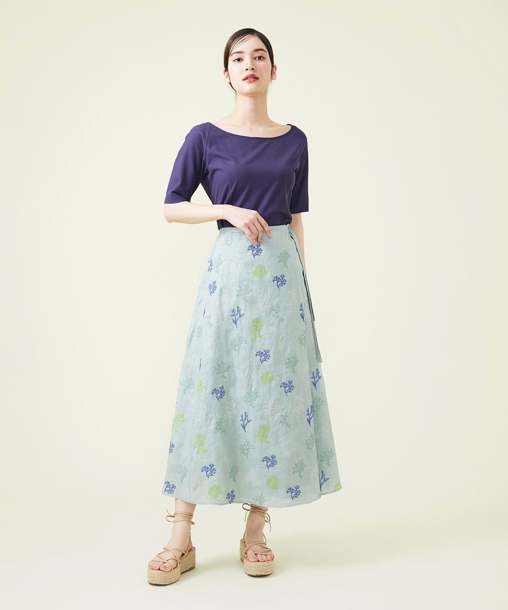 GHKGU13150 Sybilla(シビラ) ラウンドネックカットソー ネイビー