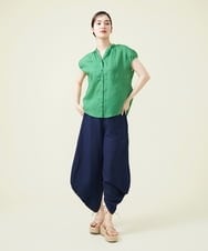 GHLGU01330 Sybilla(シビラ) リネンレーヨンフォルムパンツ ネイビー