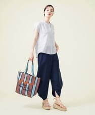 GHLGU01330 Sybilla(シビラ) リネンレーヨンフォルムパンツ ネイビー