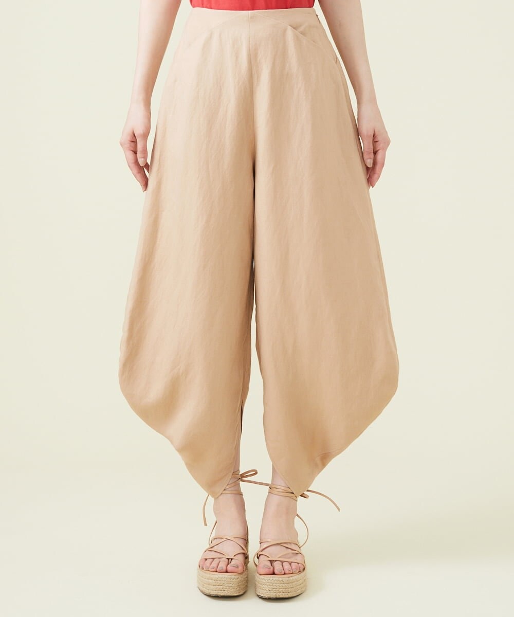 GHLGU01330 Sybilla(シビラ) リネンレーヨンフォルムパンツ ベージュ