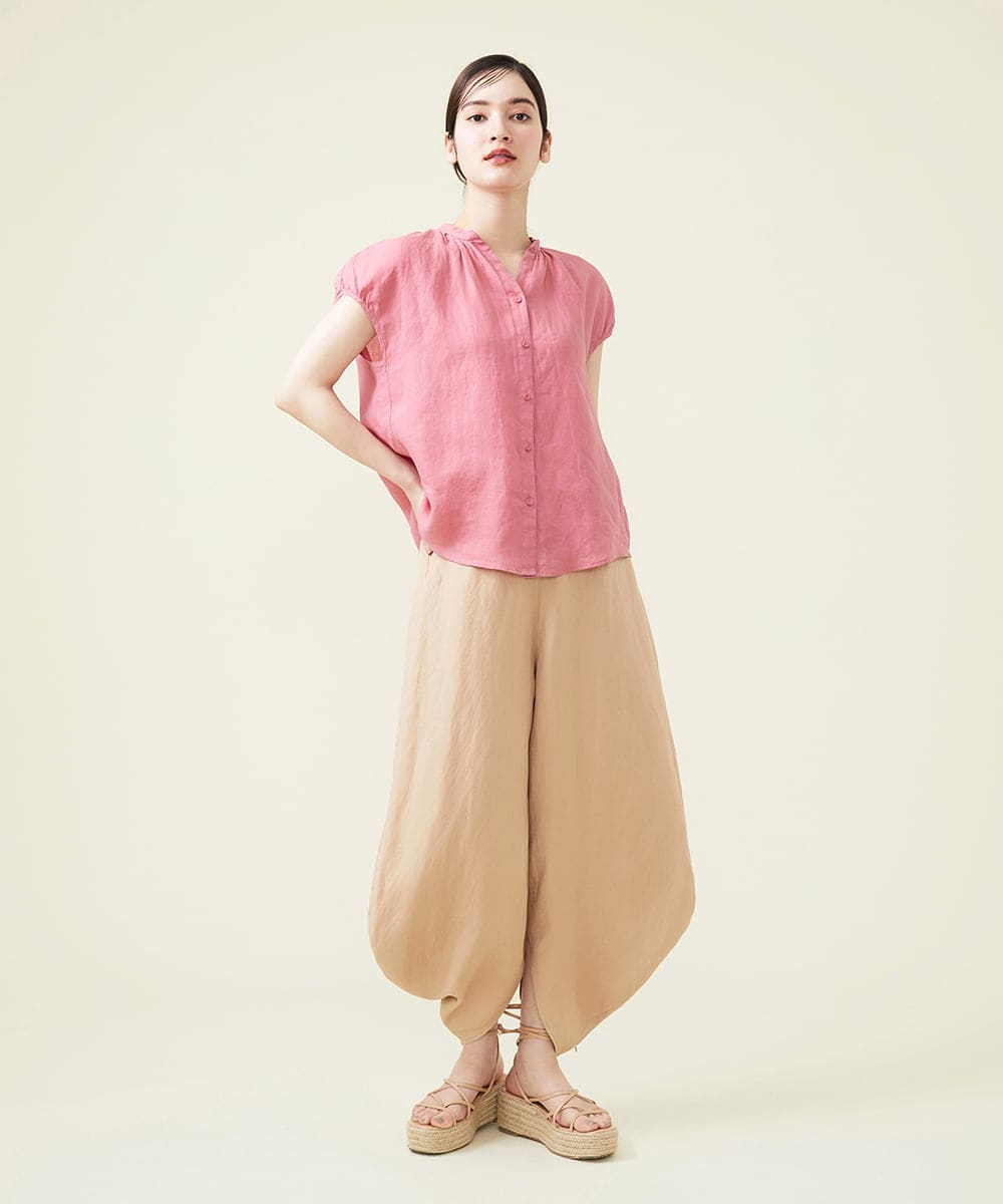 GHLGU01330 Sybilla(シビラ) リネンレーヨンフォルムパンツ ベージュ