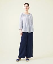 GHLGU02300 Sybilla(シビラ) リネンレーヨンワイドパンツ ネイビー
