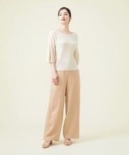 GHLGU02300 Sybilla(シビラ) リネンレーヨンワイドパンツ ベージュ