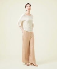 GHLGU02300 Sybilla(シビラ) リネンレーヨンワイドパンツ ベージュ