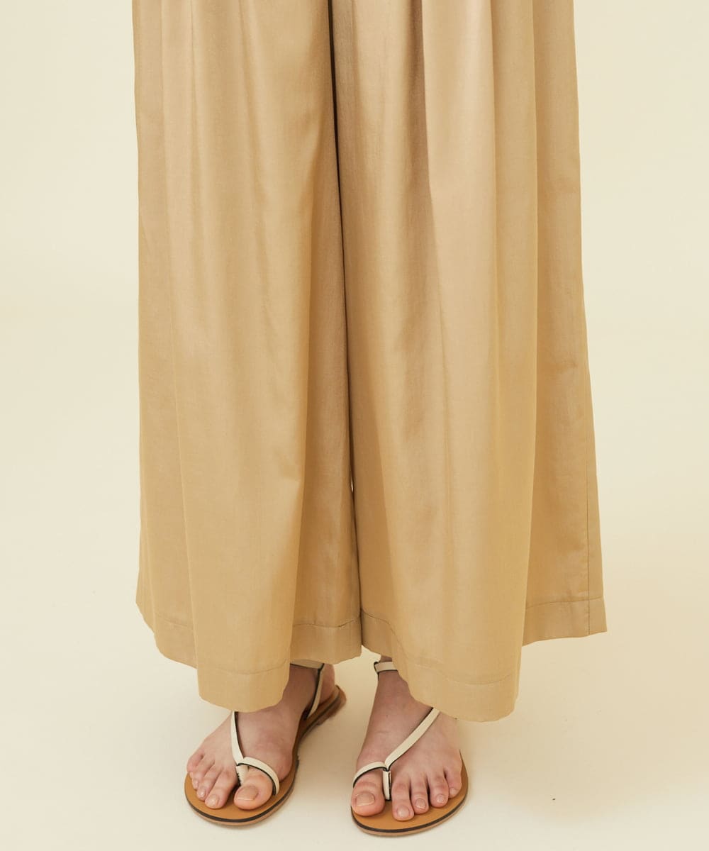GHLGX02330 Sybilla(シビラ) 【PLAYA】タックサテンワイドパンツ ベージュ