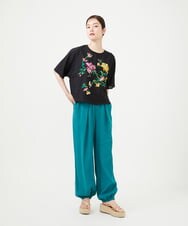 GHLHF20300 Sybilla(シビラ) 【PLAYA】リネンレーヨンバルーンパンツ グリーン