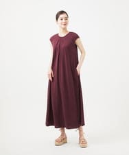 GHPGB03450 Sybilla(シビラ) 【PLAYA】フレンチスリーブジャージードレス バーガンディー