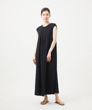 GHPGB03450 Sybilla(シビラ) 【PLAYA】フレンチスリーブジャージードレス ブラック