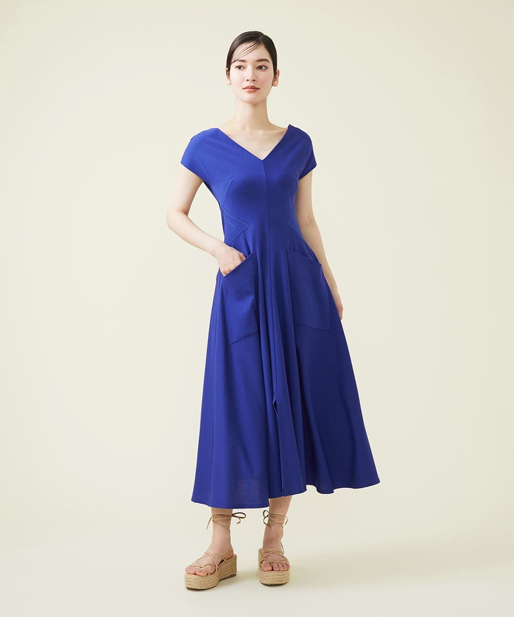 SYBILLA DRESSウエストステッチジャージードレスワンピース