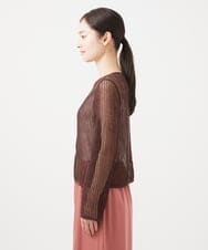 GHSGB01330 Sybilla(シビラ) 【PLAYA】メッシュネットカーディガン ブラウン