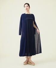 GHSGT01330 Sybilla(シビラ) コットンリネンロングカーディガン ネイビー