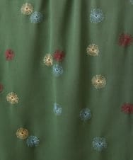 GJBAD50240 Jocomomola(ホコモモラ) Estrella ハートネックフラワー刺繡ブラウス グリーン