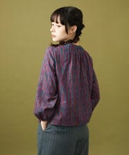GJBAE37180 Jocomomola(ホコモモラ) 【早割10%OFF】Calle del los Libreros ストライプブラウス パープル