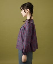 GJBAE37180 Jocomomola(ホコモモラ) 【早割10%OFF】Calle del los Libreros ストライプブラウス パープル