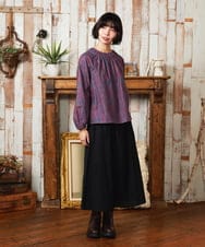 GJBAE37180 Jocomomola(ホコモモラ) Calle del los Libreros ストライプブラウス イエロー