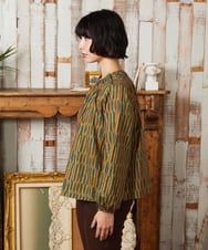 GJBAE37180 Jocomomola(ホコモモラ) Calle del los Libreros ストライプブラウス イエロー