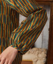 GJBAE37180 Jocomomola(ホコモモラ) Calle del los Libreros ストライプブラウス イエロー