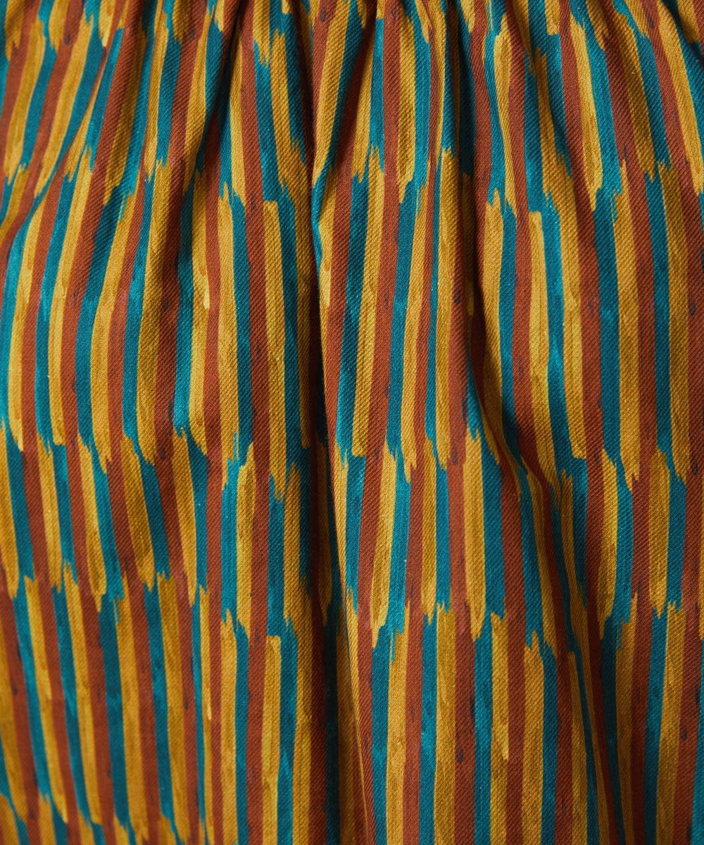 GJBAE37180 Jocomomola(ホコモモラ) Calle del los Libreros ストライプブラウス イエロー