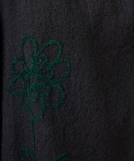 GJBAE40200 Jocomomola(ホコモモラ) Susurrito フラワーモチーフハイネックブラウス ブラック