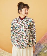 GJBAG30200 Jocomomola(ホコモモラ) Poemas callejeros フラワープリントブラウス アイボリー