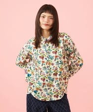 GJBAG30200 Jocomomola(ホコモモラ) 【ポイント2倍】フラワープリントブラウス アイボリー