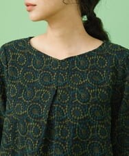 GJBAV50220 Jocomomola(ホコモモラ) Huella 刺繍ブラウス ブラック