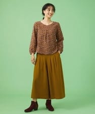 GJBAV50220 Jocomomola(ホコモモラ) Huella 刺繍ブラウス ブラック