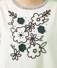 GJBAV71200 Jocomomola(ホコモモラ) Rocky フラワー刺繍ブラウス ブラック