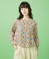 GJBCA01200 Jocomomola(ホコモモラ) Azul oceano フラワープリントブラウス アイボリー